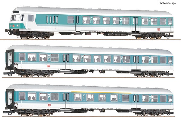 Roco 6200034 3 Piece Set 1 Commuter Coaches DB AG DC