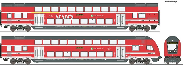 Roco 6200066 2 Piece Set Double-Decker Coaches DB AG DC