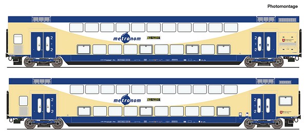 Roco 6200106 2 Piece Set Double-Decker Coaches Metronom DC