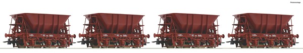 Roco 6600068 4 Piece Set 1 Ore Wagons SJ DC