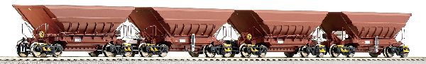 Roco 66079 4 Piece Set Mineral Wagons Master Slave LKAB