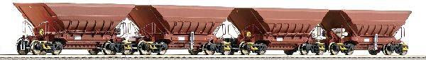 Roco 66080 4 Piece Set Mineral Wagons Master Slave LKAB