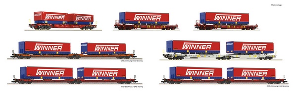 Roco 75886 7 piece display Forwardi ng company Winner 