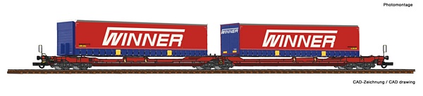 Roco 75887 Articulated double pocket wagon T3000e
