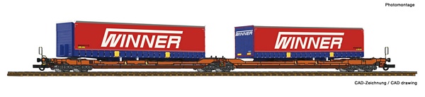 Roco 75889 Articulated double pocket wagon T3000e