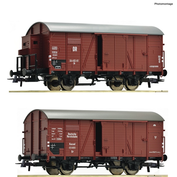 Roco 76012 2 piece set Covered goods wagons 