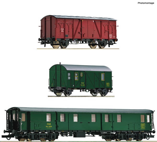 Roco 76019 3 piece set Track mainte nance train 