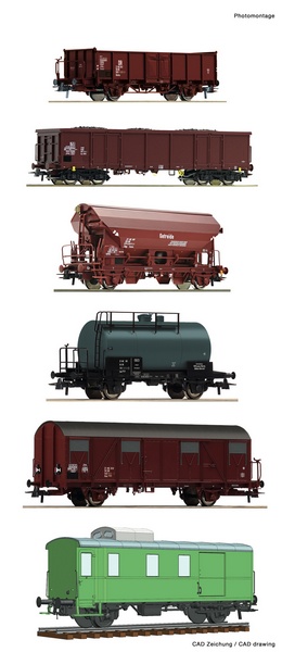 Roco 76030 6 piece set Goods train 