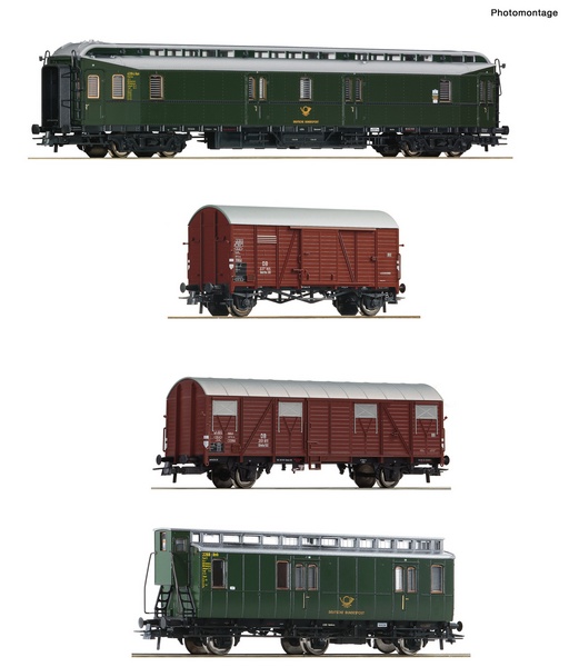 Roco 76036 4 piece set Post train