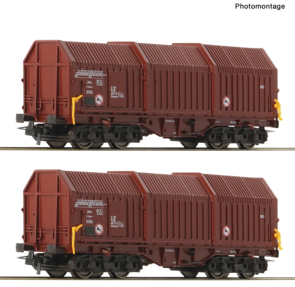 Roco 76042 2 piece set Telescopic hood wagons 