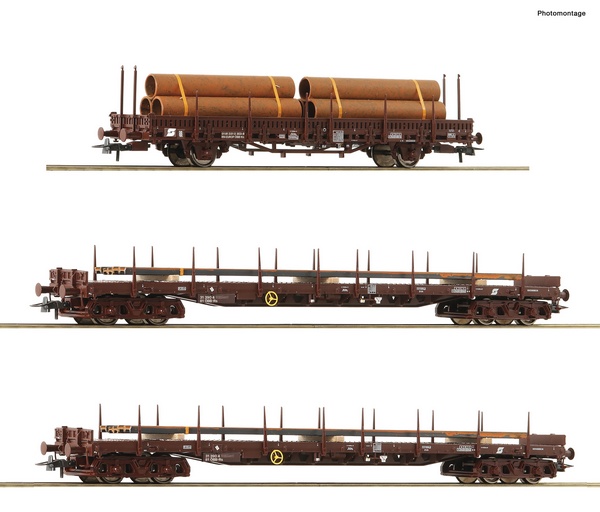 Roco 76053 3 piece set Steel train 