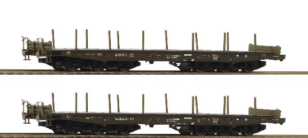 Roco 76074 2 Piece Set Heavy Transport Wagons BW
