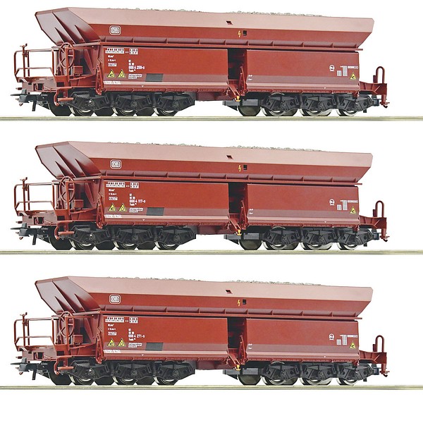 Roco 77031 3 Piece Set 2 Ore Wagons DB DC