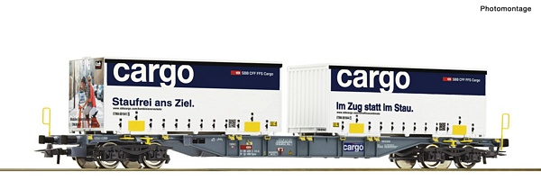 Roco 77341 Container carrier wagon SBB Cargo 