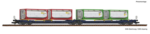 Roco 77388 Articulated double pocket wagon T3000e Tankcontai