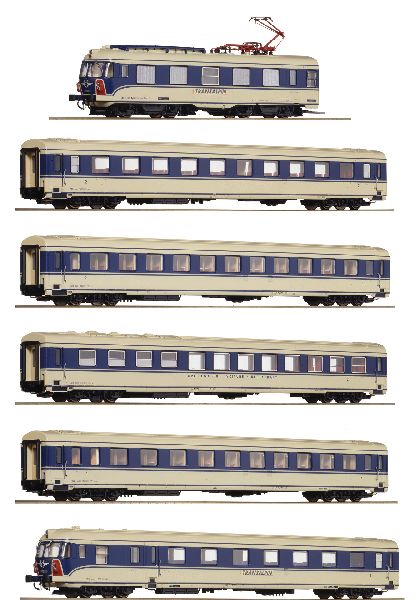 Roco 79057 6 Piece Set Electrical Multiple Unit 4010 04 Transalpin OBB