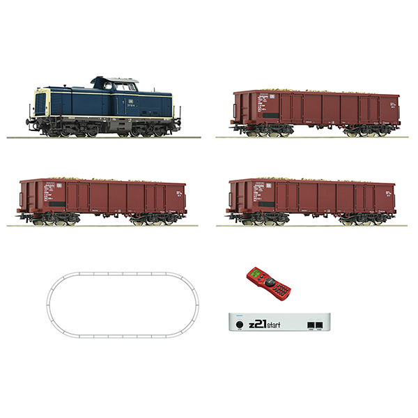 Roco 51299 Digital z21 start Set Diesel locomotive class 211 with freight train DB
