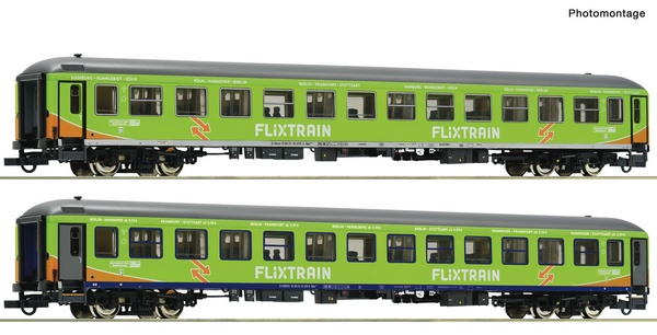 Roco 74193 2 piece set Passenger coaches Flixtrain