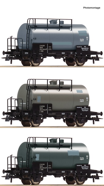 Roco 77021 3 piece setTank wagons DR