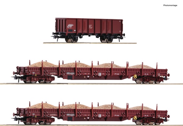 Roco 77041 3 piece set 1 Sand train DR