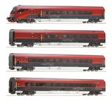 Roco 74038 Gauge H0 Set of 4 Railjets of the ÖBB DCC