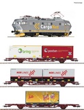 Roco 61486 4 piece set Electric locomotive EL 16 with goods 