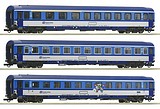 Roco 6200002 3 Piece Set Eurofima Coaches CD DC