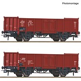 Roco 6600058 2 Piece Set Open Freight Wagons PKP DC