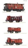 Roco 6600073 4 Piece Set Goods Train K.P.E.V. DC