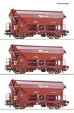 Roco 6600078 3 Piece Set Swivel Roof Wagons CD Cargo DC