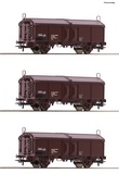 Roco 66178 3 piece set Sliding roof wagons 