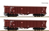 Roco 76014 2 piece set Rolling roof wagons 