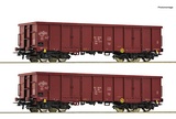 Roco 76038 2 piece set Open goods wagons 