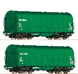 Roco 76049 2 Piece Set Slide Tarpaulin Wagons on Rail