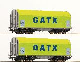 Roco 76055 2 Piece Set Slide Tarpaulin Wagons GATX