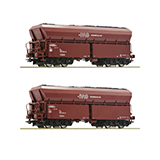 Roco 76058 2 Piece Set 1 Self Unloading Hopper Wagons RAG