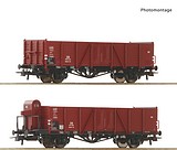 Roco 76289 2 Piece Set Open Freight Wagons DB DC