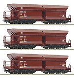 Roco 77030 3 Piece Set 1 Ore Wagons DB DC