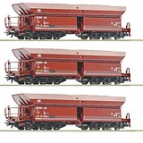 Roco 77031 3 Piece Set 2 Ore Wagons DB DC