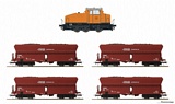Roco 61466 5 piece train set Diesel locomotive DHG 500 with self unloading hopper wagons RAG