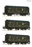 Roco 74020 3 piece set Passenger coaches PKP