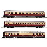 Roco 74136 3 piece set 2 Passenger cars Rheingold DB