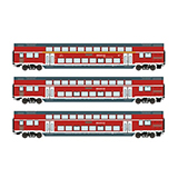 Roco 74137 3 piece set Double deck coaches DB AG