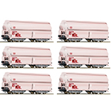 Roco 75938 12 piece display Swing roof wagons DB AG