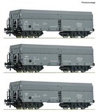 Roco 76008 3 piece set Self unloading hopper wagons PKP