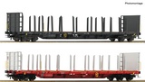 Roco 76021 2 piece set Wood transport wagons OBB
