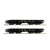 Roco 76080 2 piece set Heavy duty flat wagon DB