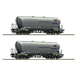 Roco 76084 2 piece set Silo wagons Vigier Cement