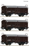 Roco 77020 3 piece set Sliding roof wagons SNCF