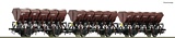 Roco 77039 3 piece set Dump wagons DB